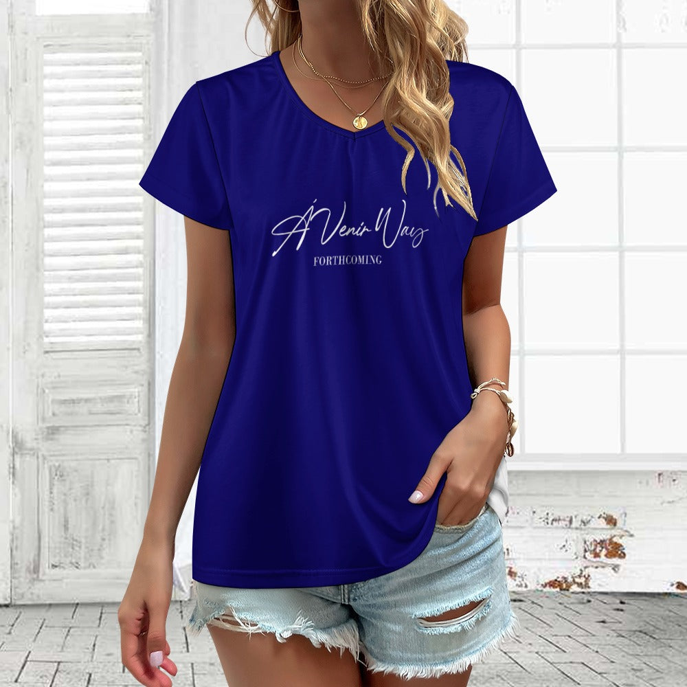 V-neck short sleeve T-shirt