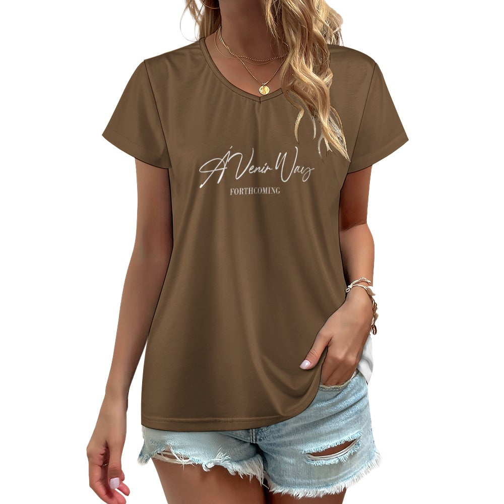 V-neck short sleeve T-shirt