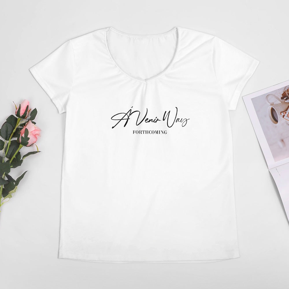 V-neck short sleeve T-shirt