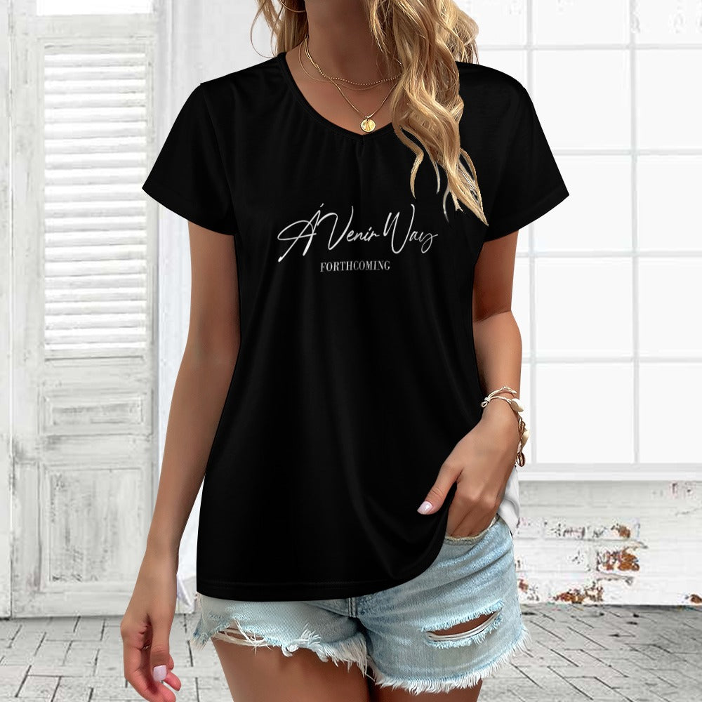 V-neck short sleeve T-shirt