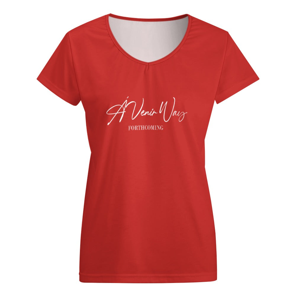 V-neck short sleeve T-shirt