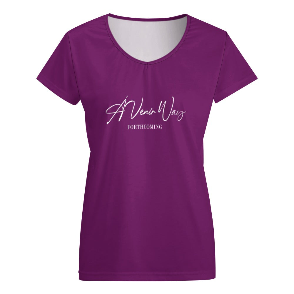 V-neck short sleeve T-shirt