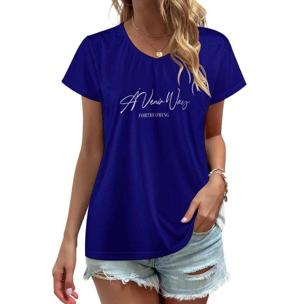V-neck short sleeve T-shirt