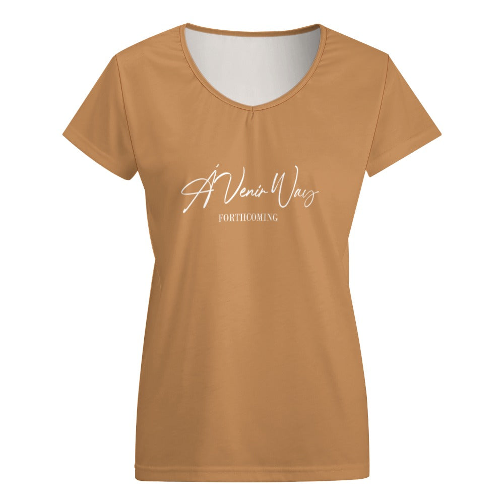 V-neck short sleeve T-shirt