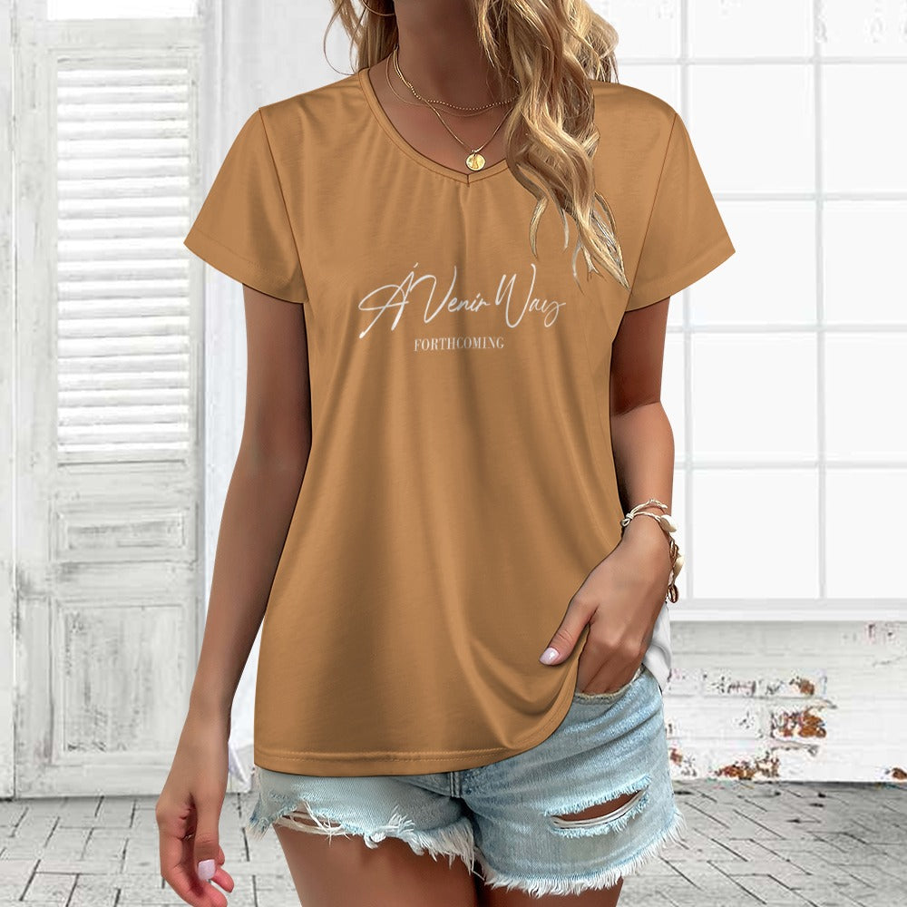 V-neck short sleeve T-shirt