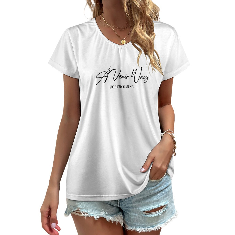 V-neck short sleeve T-shirt