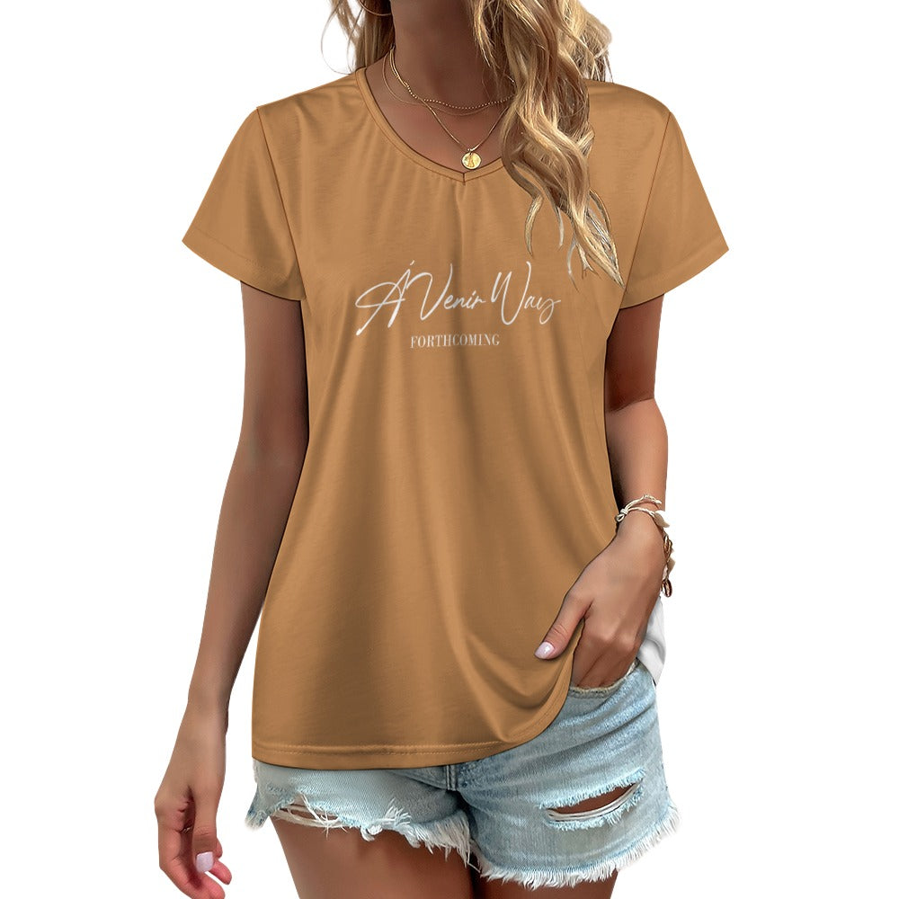 V-neck short sleeve T-shirt