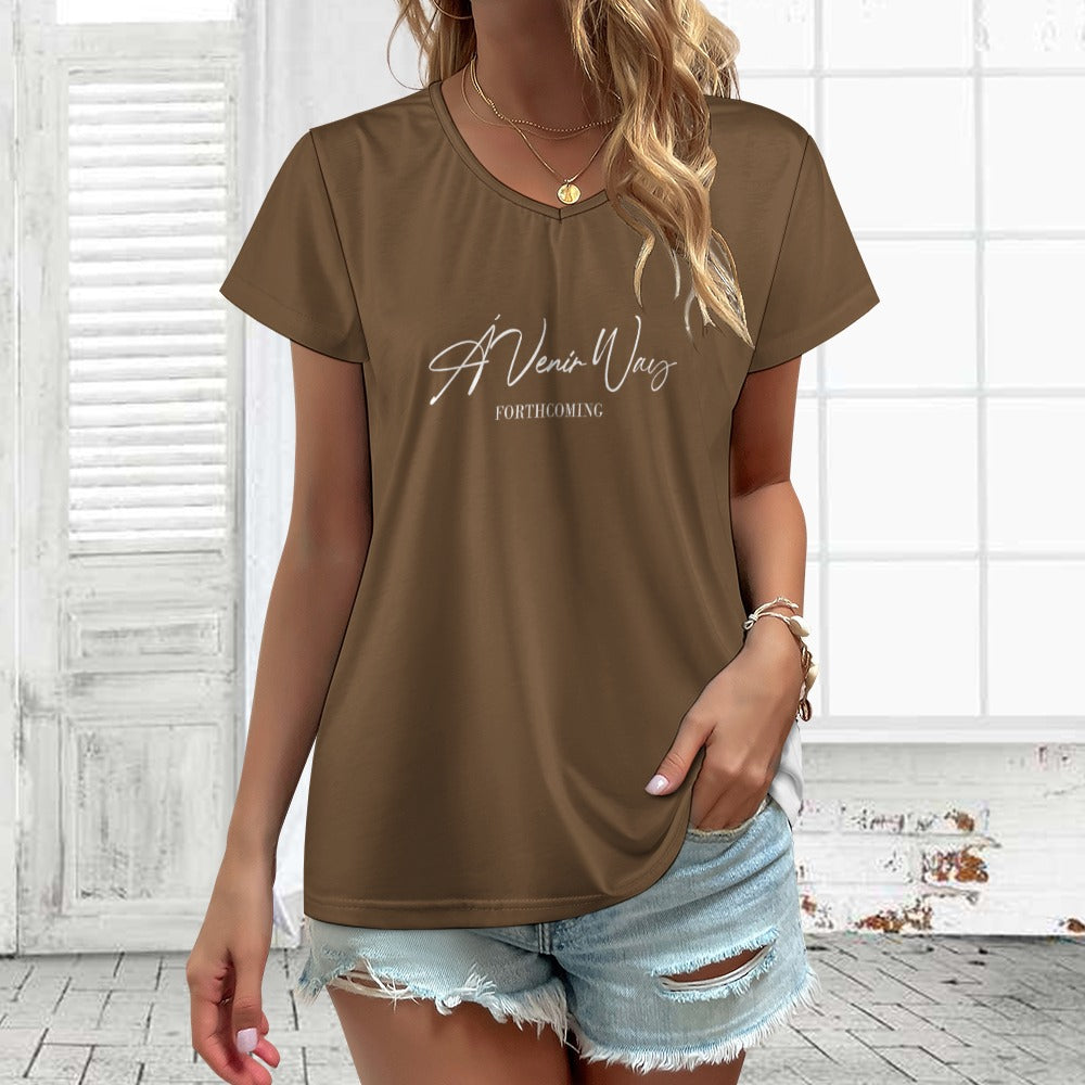 V-neck short sleeve T-shirt