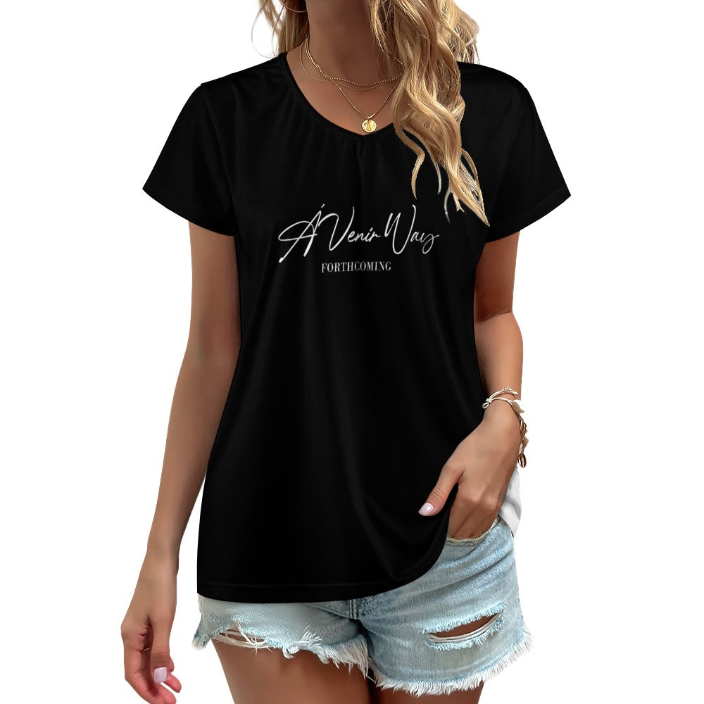 V-neck short sleeve T-shirt