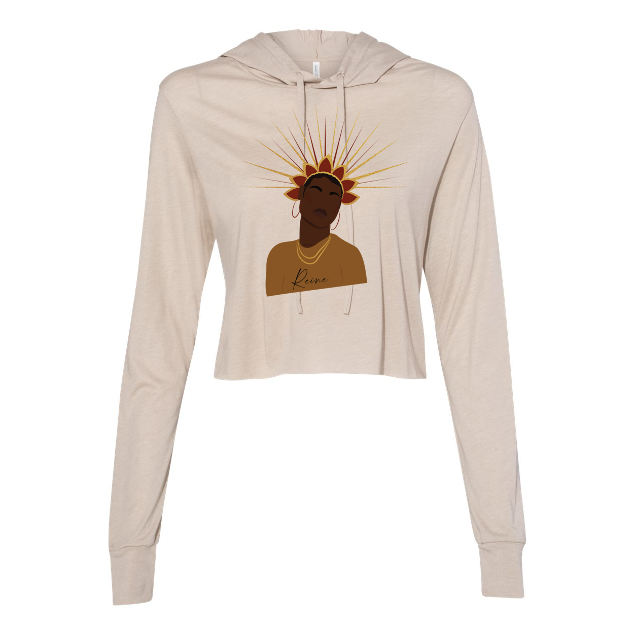 Modern Queen “Reine” Cropped Long Sleeve Hoodie