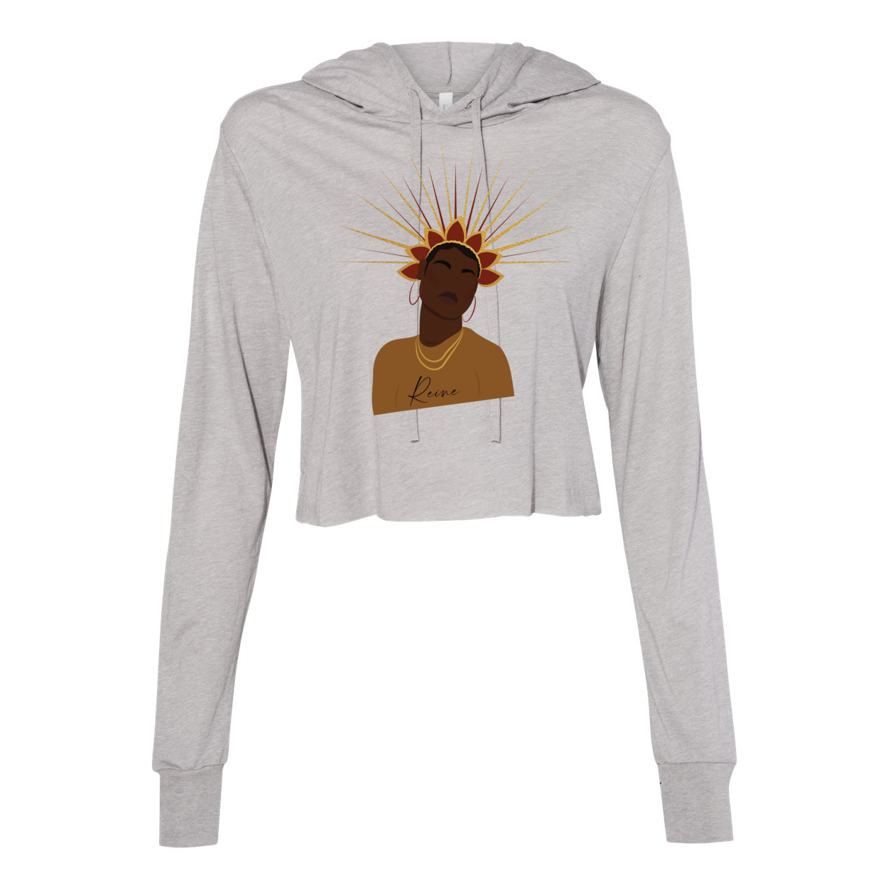 Modern Queen “Reine” Cropped Long Sleeve Hoodie