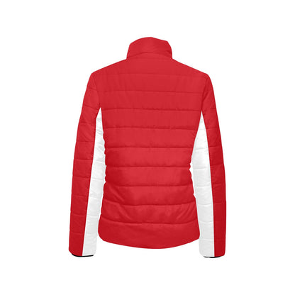 Women's houndstooth padded jacket