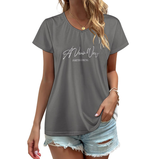 V-neck short sleeve T-shirt