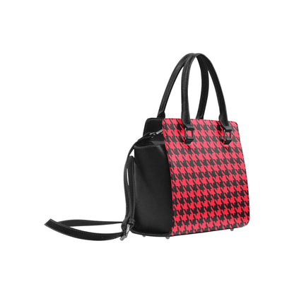 Classic Houndstooth Shoulder Handbag