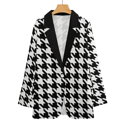 Classic Houndstooth Blazer