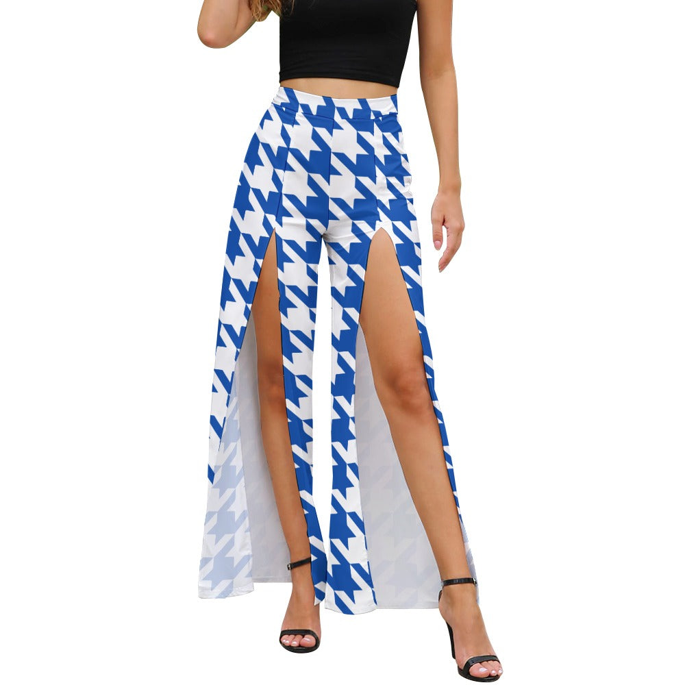 Houndstooth Split Pants