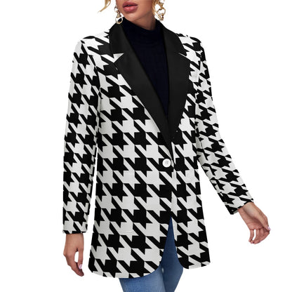 Classic Houndstooth Blazer