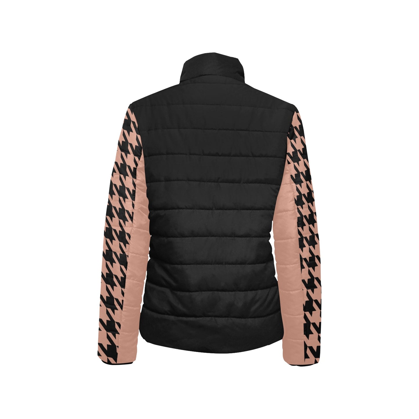 Women's houndstooth padded jacket