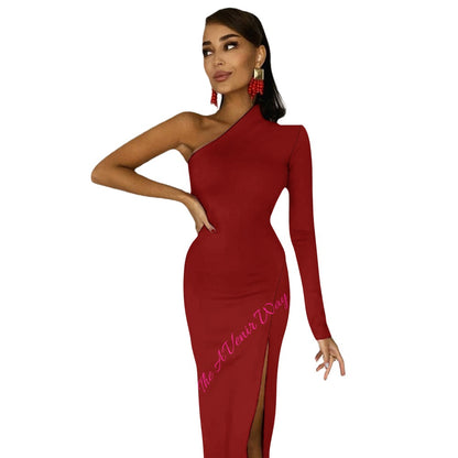 New Half Sleeve Slit Dress