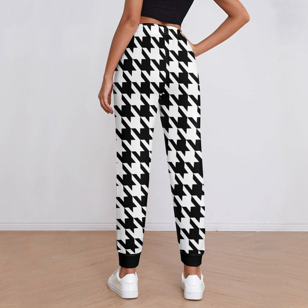 New Houndstooth Print Sweatpants