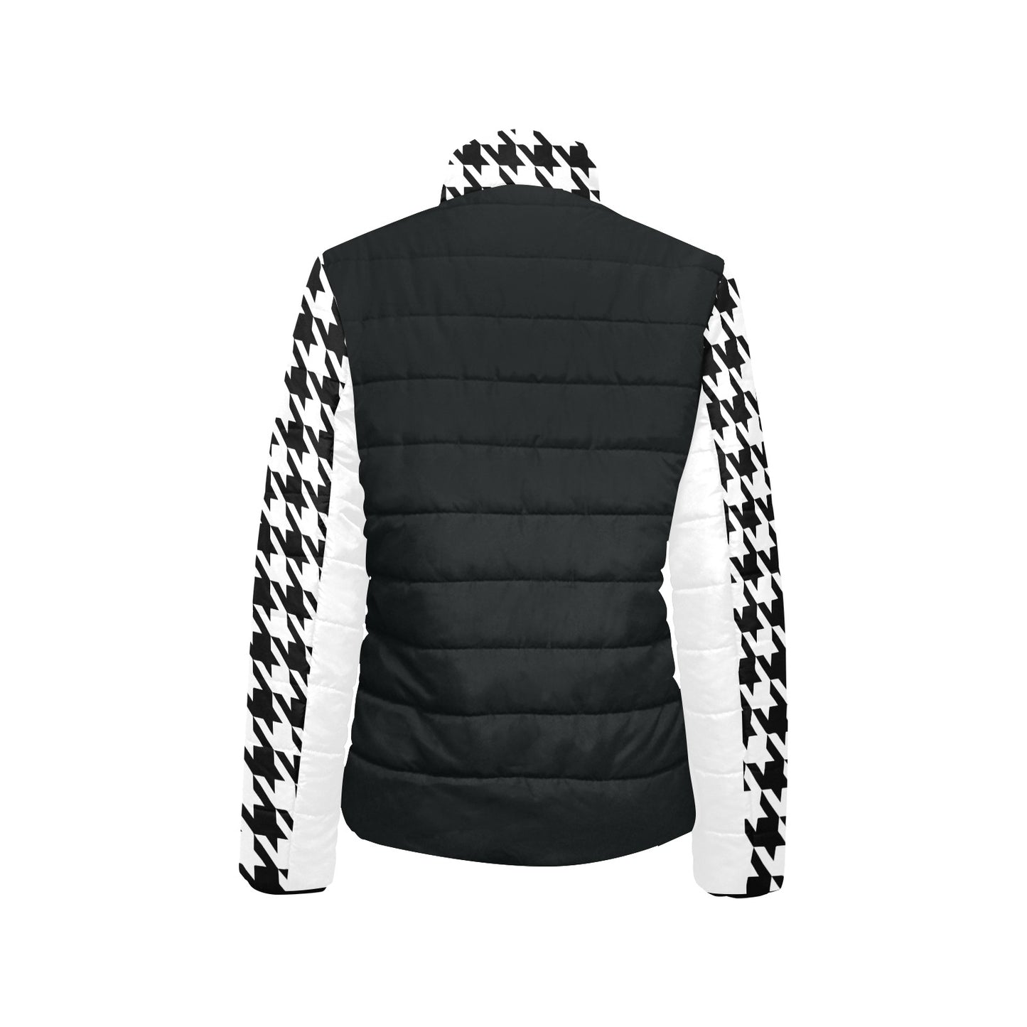 Women's houndstooth padded jacket