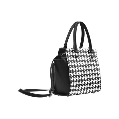 Classic Houndstooth Shoulder Handbag