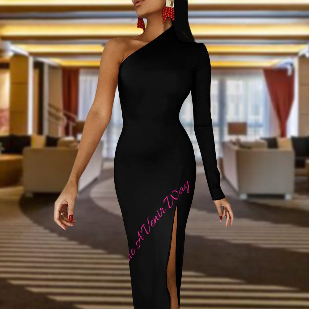 New Half Sleeve Slit Dress