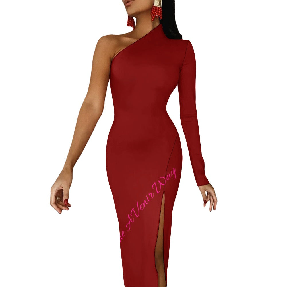 New Half Sleeve Slit Dress