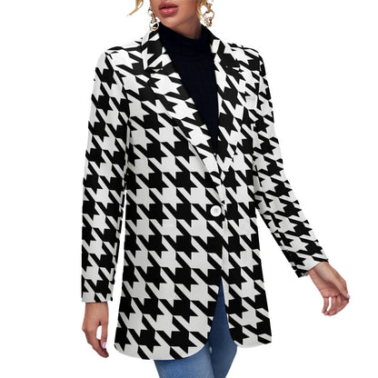 Classic Houndstooth Blazer