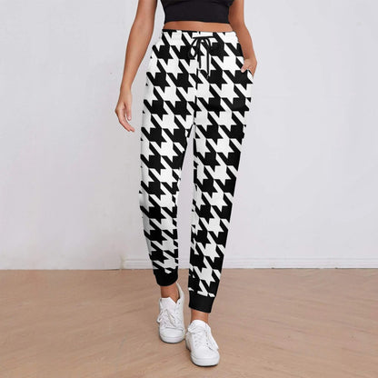 New Houndstooth Print Sweatpants