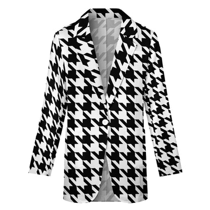 Classic Houndstooth Blazer