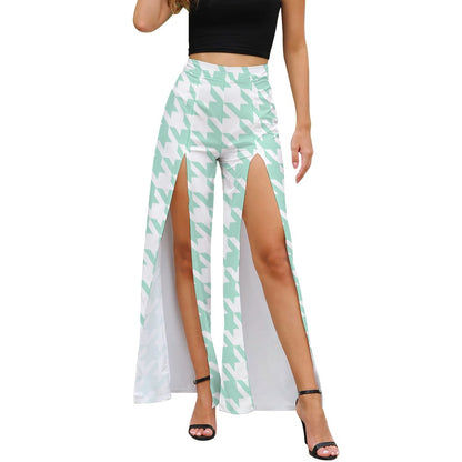 Houndstooth Split Pants