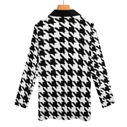 Classic Houndstooth Blazer