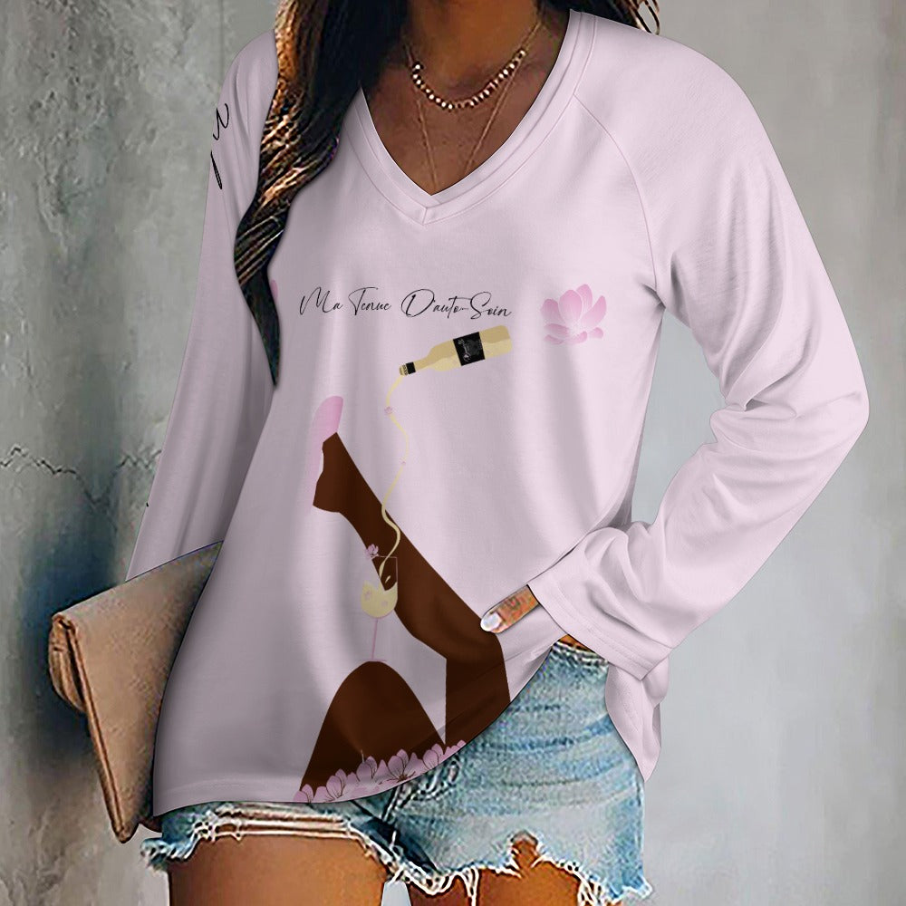 My Self Care Outfit loose tee (wine bottle)