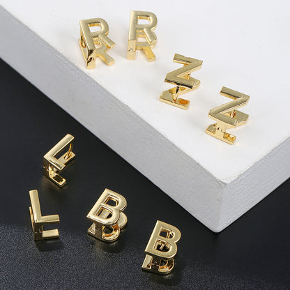 18K Gold Plated Jewelry Name Letter Earrings