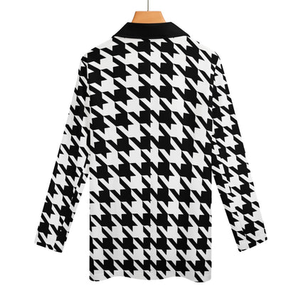 Classic Houndstooth Blazer