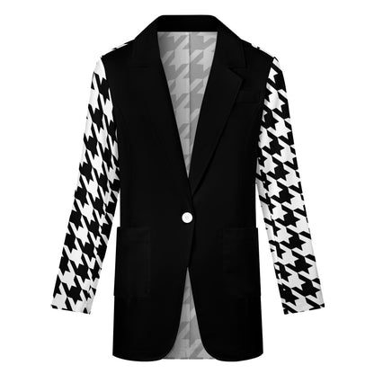 Classic Houndstooth Blazer