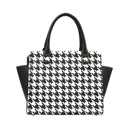 Classic Houndstooth Shoulder Handbag