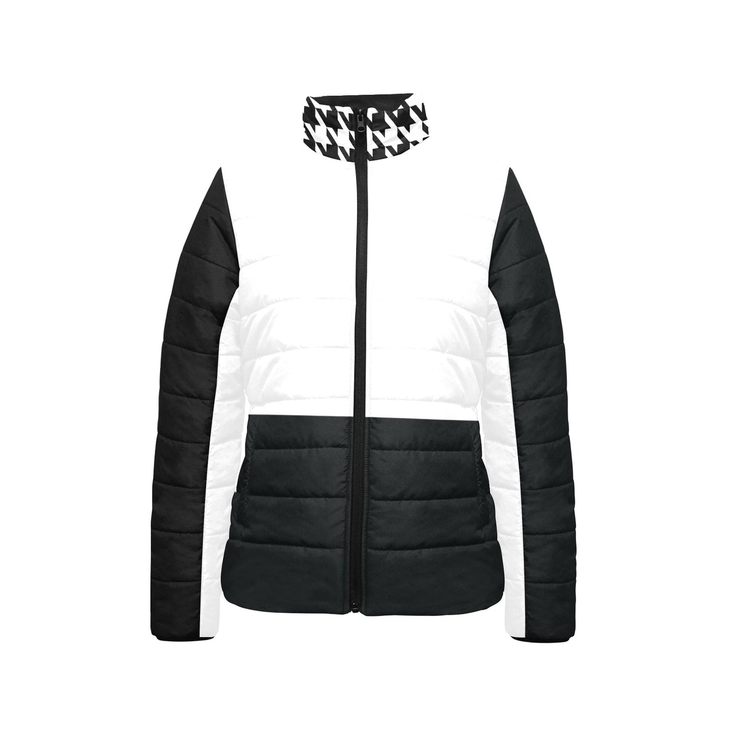 Women's houndstooth padded jacket