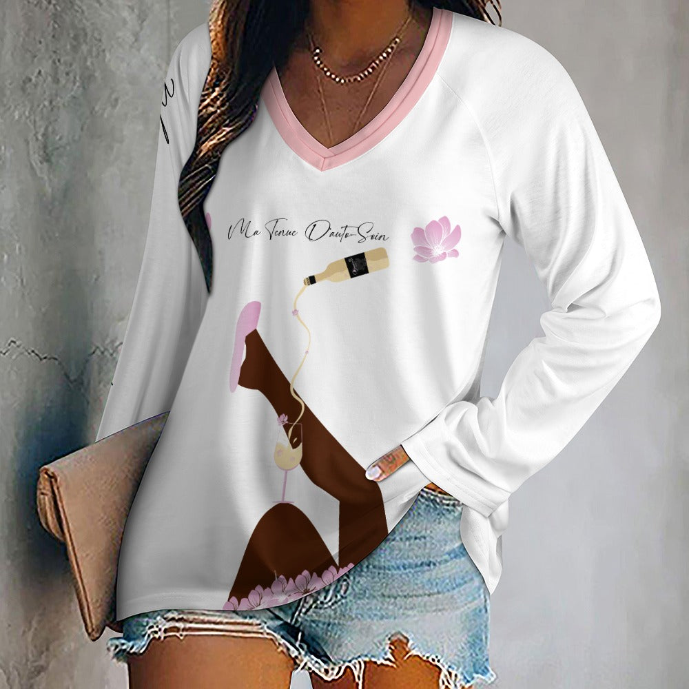 My Self Care Outfit loose tee (wine bottle)