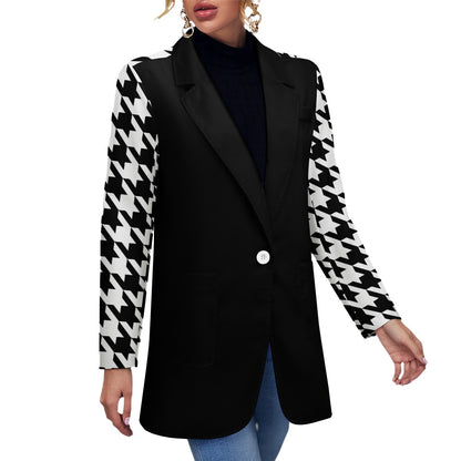 Classic Houndstooth Blazer