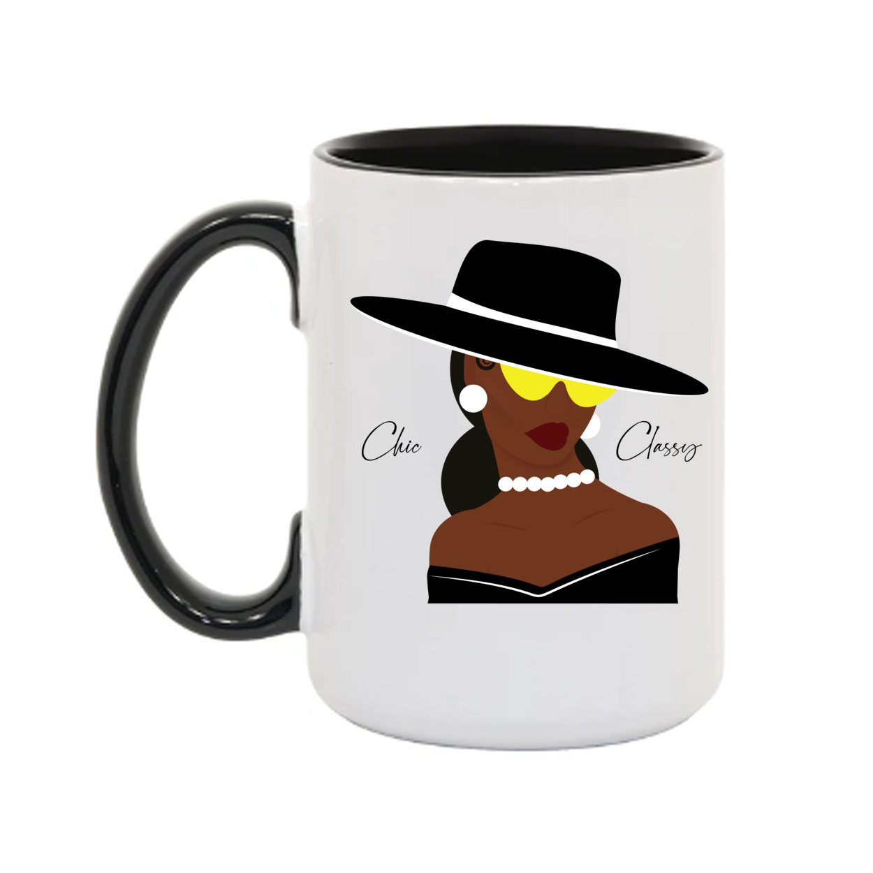 Black Low Bun Classy "Chic" Mug