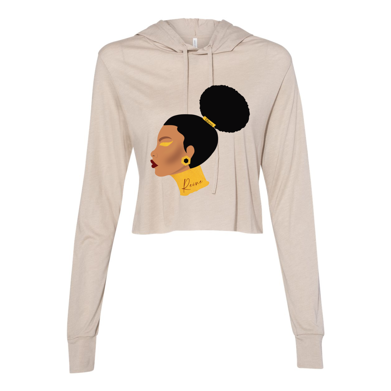 African Queen “Reine” Cropped Long Sleeve Hoodie