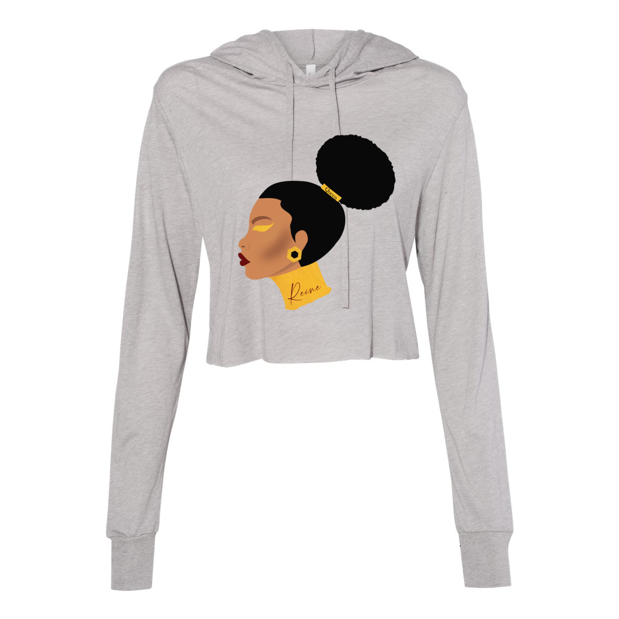 African Queen “Reine” Cropped Long Sleeve Hoodie