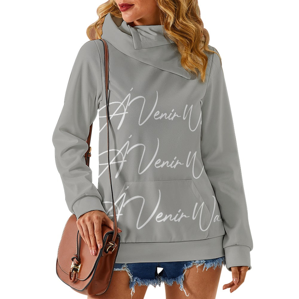 Fleece Lapel Hooded Sweater