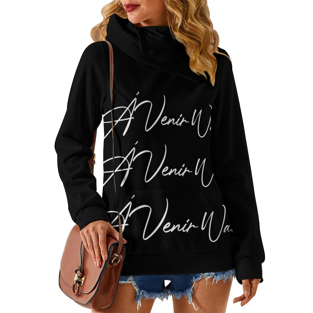 Fleece Lapel Hooded Sweater