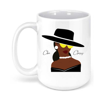 Black Low Bun Classy "Chic" Mug