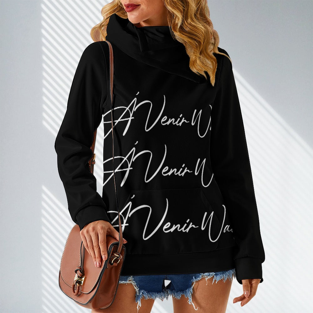 Fleece Lapel Hooded Sweater