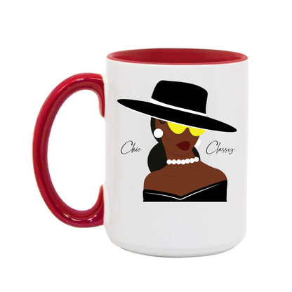 Black Low Bun Classy "Chic" Mug